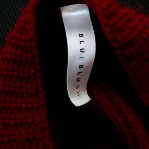 Blue Blush Woman's Red Long Sleeve Top